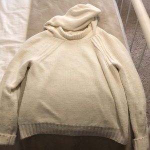 White sweater with hoodie